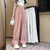 2024 Women's High-Waist Wide-Leg Pants: Slimming, Casual Straight-Leg with Draped Design for Summer