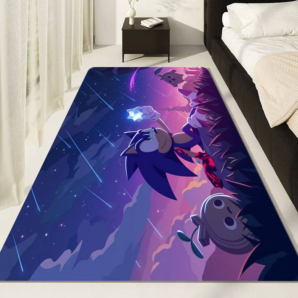 S-Sonic Fast Game Door Mat Kids Room Bedroom Decoration Balcony Anti-Slip Doormat Living Room Doormat Area Rug