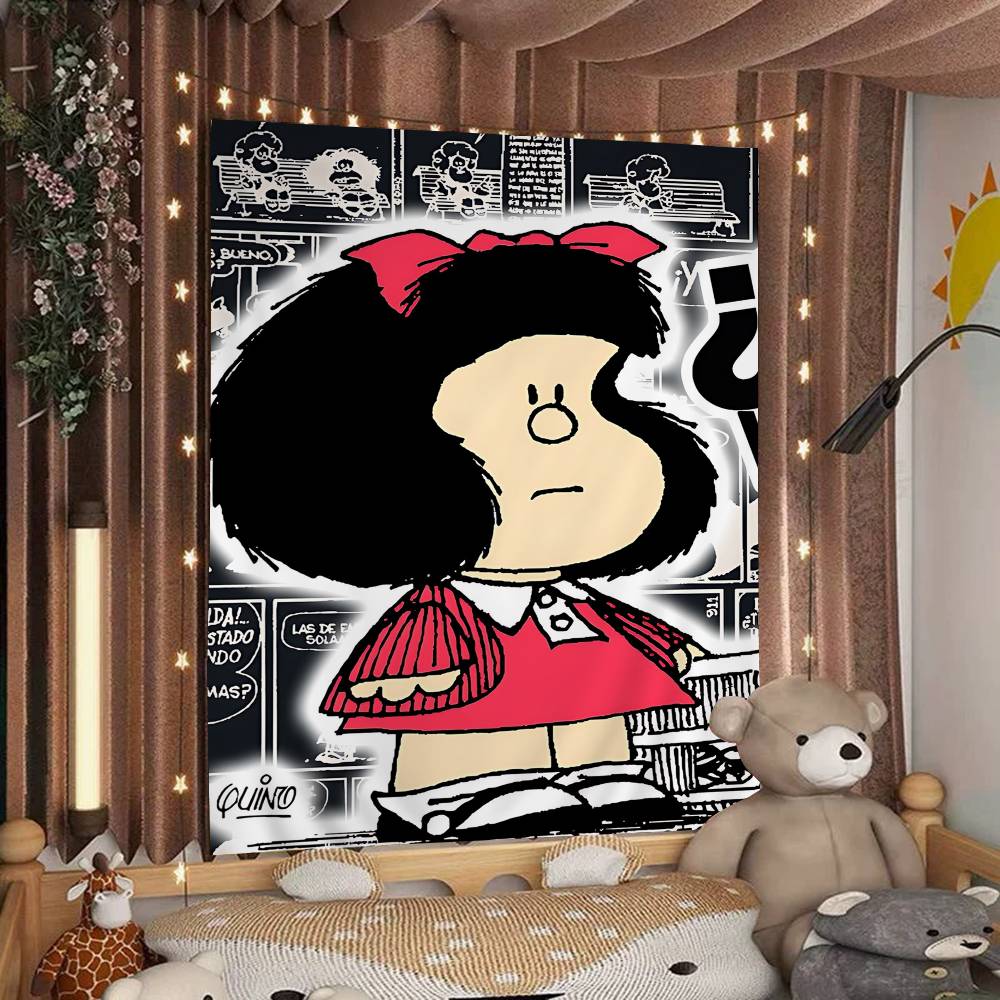 Cartoon MMafalda DIY Wall Tapestry For Living Room Home Dorm Decor Wall Art Decor