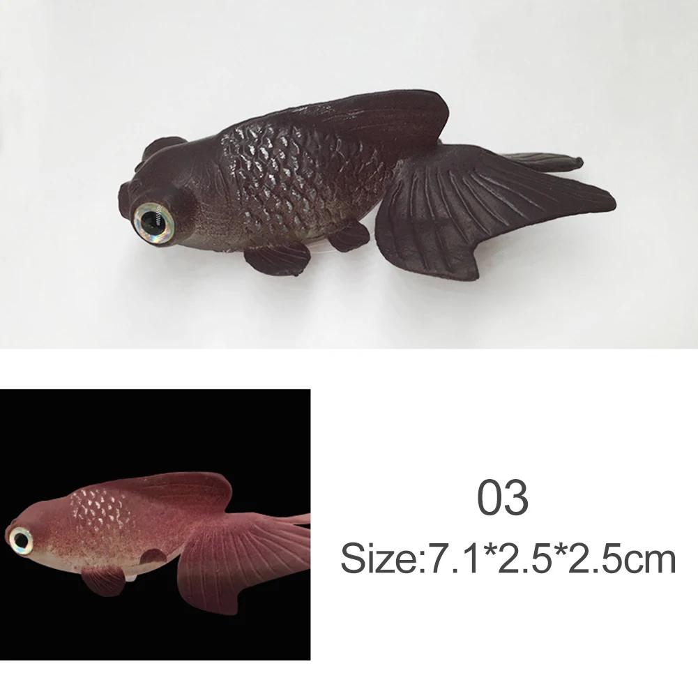 Светящиеся в темноте искусственные аквариумные рыбки, реалистичные движущиеся плавающие красочные золотые рыбки, искусственное украшение рыбки для аквариума
