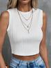Casual Tank Top Halter Crop Tops Women Summer Camis Solid Color Camisole Fashion Tube Female Sleeveless Cropped Vest