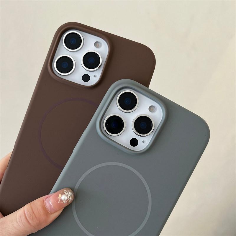 Роскошный жидкий силикон для Magsafe Чехол для iPhone 16 15 14 13 12 11 Pro Max Plus Магнитный беспроводной зарядный противоударный мягкий чехол