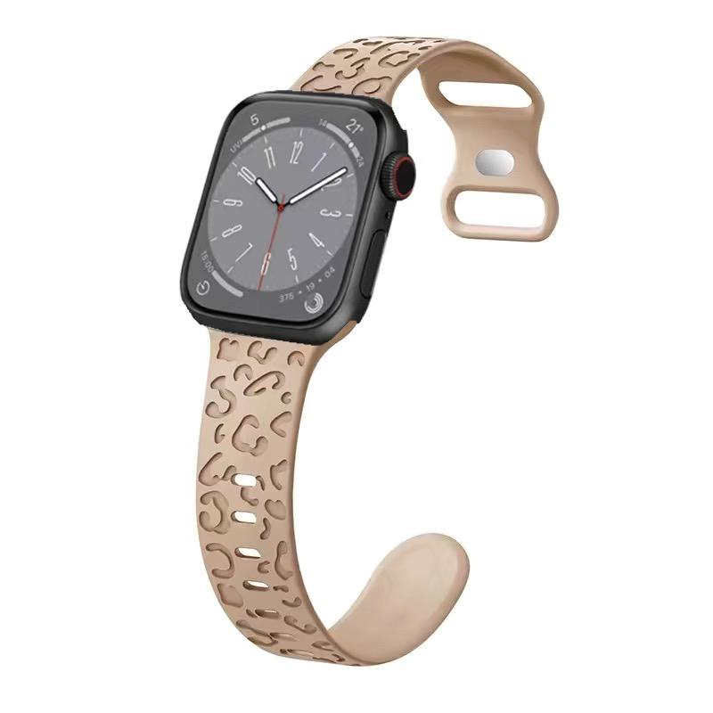 Leopard Silicone Strap for Apple Watch S9 Strap 49mm 44mm 40mm 45/41mm 42mm 38mm 44mm iWatch Series Sports Strap