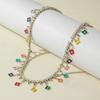 Clover, flower collarbone necklace, European and American accessories, fashionable and simple, full diamond necklace, personalized oil dripping