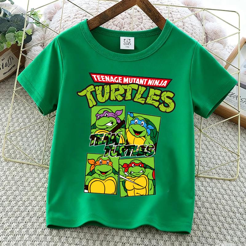 Teenage Mutant Ninja Turtles Kinder T-Shirts Cartoon Kurzarm Oberteile Mode Mädchen Jungen Hemden Kinder Sommerkleidung Geschenk