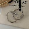 Круглая пряжка-узелок с пряжкой Zhang Zifeng Same Plain Ring Summer Premium Simple Sterling Silver Needle