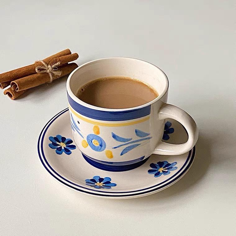 Простая кофейная чашка и тарелка в скандинавском стиле, набор из двух предметов, кружка, кофейная чашка, керамическая чашка для воды, кружка, чашка для молока, послеобеденный чай