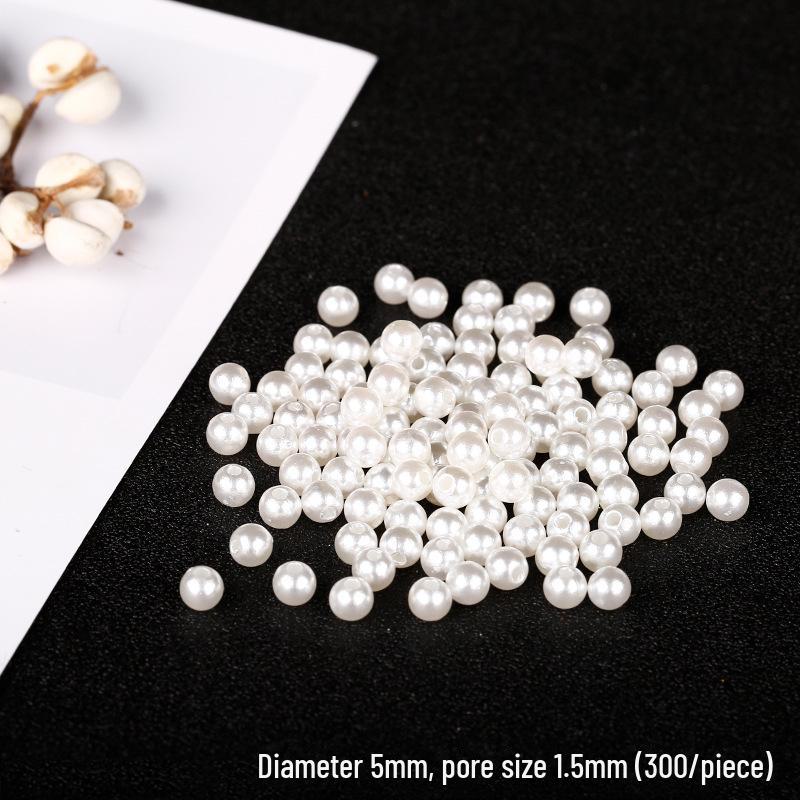 3-30mm Glossy Imitation Pearl Beads for DIY Jewelry: Hairpins, Bracelets, Necklaces, and Decorative Accessories.