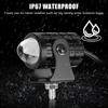Auxiliary Spotlight Lamp Scooter Dual Color Driving for Cafe Racer Light Universal Motorcycle LED Headlight Lens Projector ATV Motorcycle Accessories