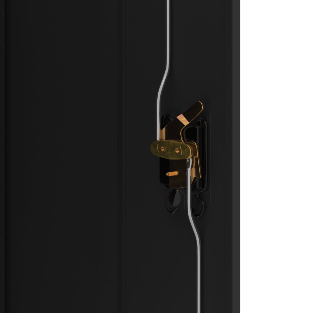 Filing Cabinet Black 90 x 40 x 140 cm Steel