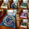Blue Eyes White Dragon Anime Cards Carpet for Living Room Bedroom Decor Anti-slip Rug Leisure Balcony Floor Mat