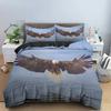 Eagle Duvet Cover Animal Bedding Set Queen King Size For Kids Teens Adults White Black Wildlife 2/3pcs Polyester Quilt Cover