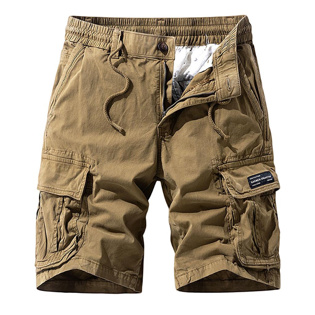 Men's Casual Color Outdoors Pocket Beach Work Trouser Cargo Shorts Pant