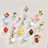 1-5pcs Set Mini Ceramic Vase Refrigerator Magnet Label Mini Bonsai Magnet Button Pot Plant Simulation Vase Refrigerator Message
