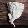 Resin Portrait Relief Sculpture Fairy Face Shape Wall Planter, Girl Flower Pot, Mounted Planter Vase for Indoor Outdoor, Cactus, Herbs, Air