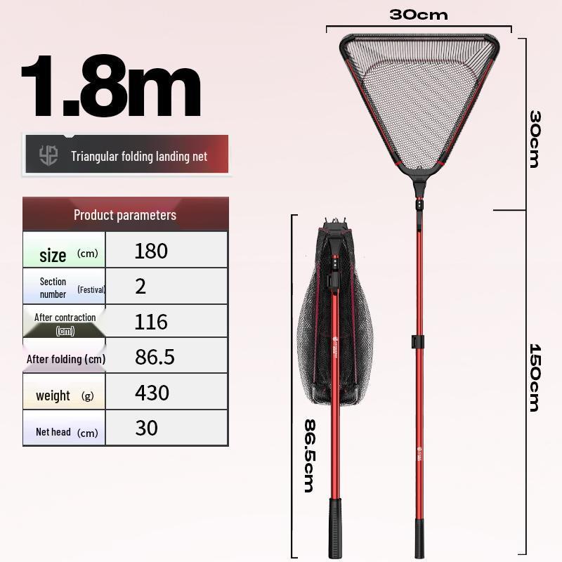 Camper Portable Telescopic Folding Landing Net with Bag for Big Fish