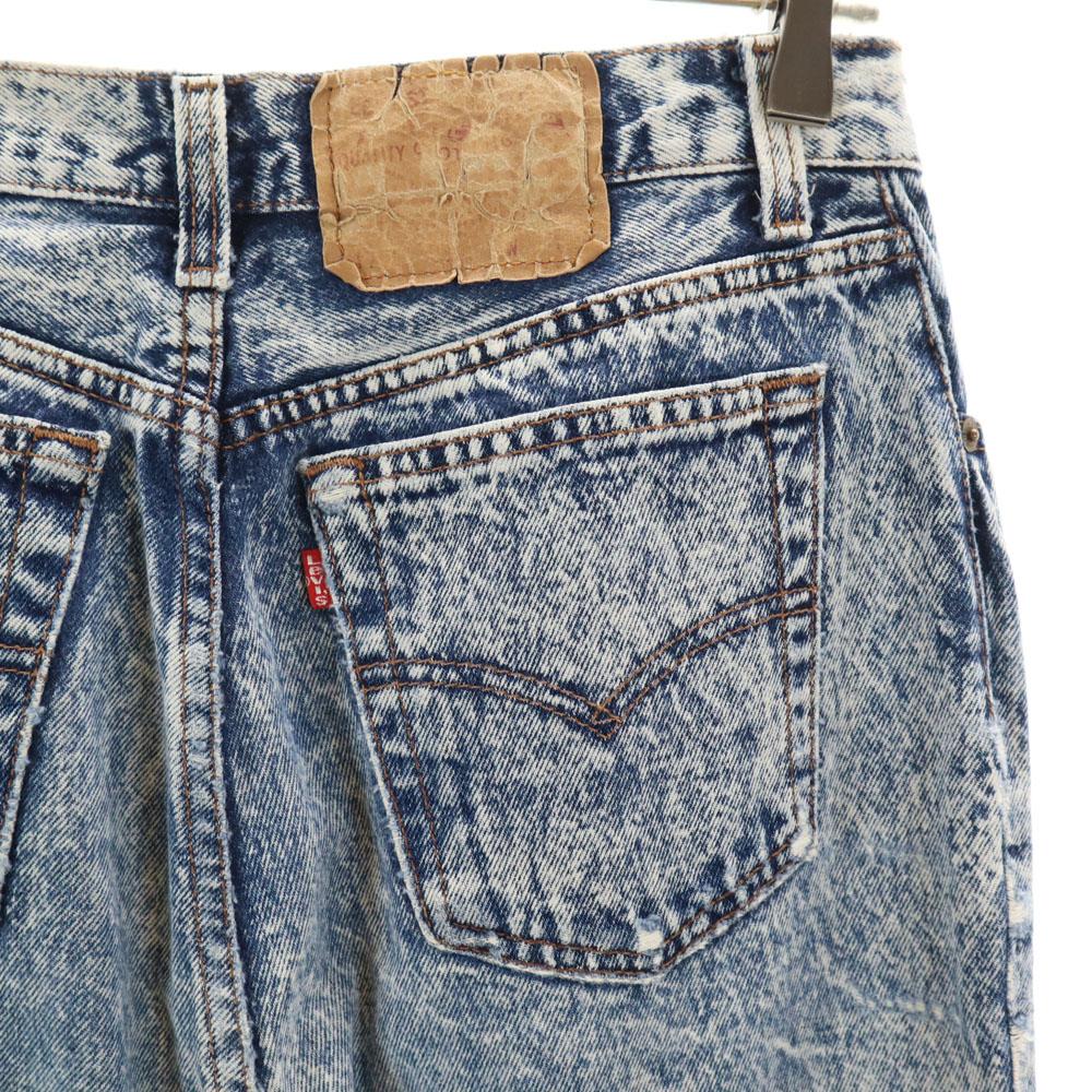 Levi's 80-е Сделано в США Старые химические Зауженные джинсы 11 Голубые джинсы Женские Б/У