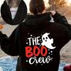 Ghosts Witch Graphic Zipper Jackets Boo Crew Family Matching Sweatshirt Spooky Season Casual Zip Hoodie Women Zip Up Hoodies