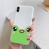 Милый Мультяшный Чехол-Лягушонок для iPhone 11 12 13 Mini Pro Xs Max 8 7 6 6S Plus X XR Однотонный Конфетный Цвет