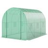 Polytunnel Greenhouse With Plastic Cover And Steel Frame Walk In Greenhouse Tent With Roll Up Doors Green