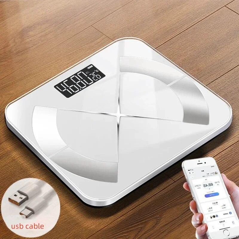 Body Fat Scale Smart Wireless Digital Bathroom Weight Scale Body Composition Analyzer With Smartphone App Bluetooth-compatible