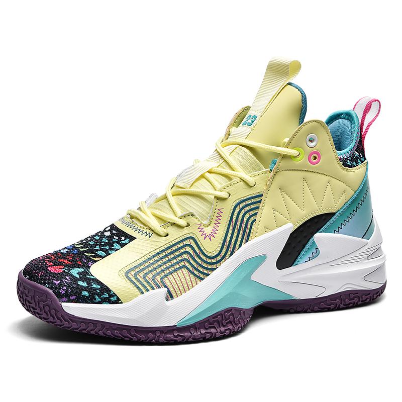 Новые сетчатые дышащие боевые баскетбольные кроссовки для мальчиков и девочек, учеников средней школы, противоскользящие амортизирующие спортивные кроссовки