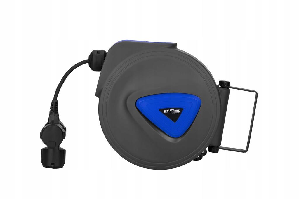 Automatic Wall-Mounted Extension Cord Reel 180° 20M 3X Kraft&Dele