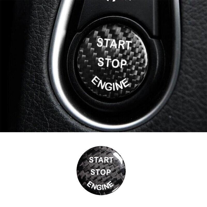 Real Carbon Fiber One-Button Start Switch Cover Trim For BMW X3 F25 X4 2011-2017