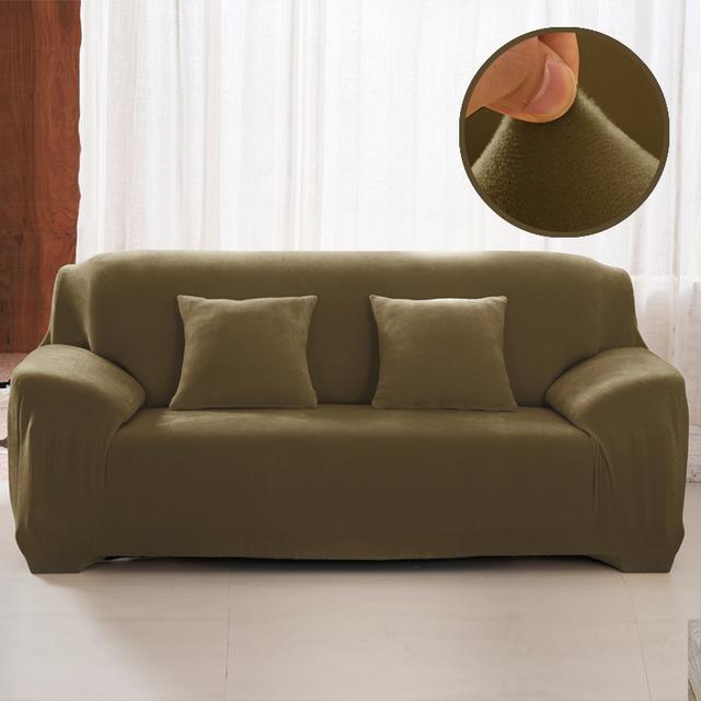 Velvet Plush Thicken Sofa Cover All-inclusive Elastic Sectional Couch Cover for Living Room Chaise Longue L Shaped Corner Covers