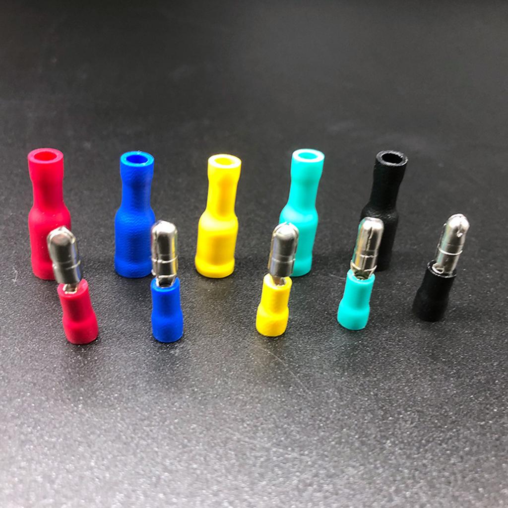 Набор кабельных наконечников 120 шт. Круглые штекеры и круглые разъемы Обжимные соединители Ассортимент Кабельные наконечники Круглые стыковые соединители для автомобиля