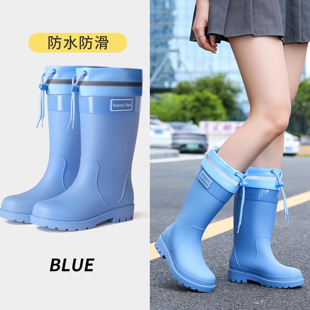 Goodlooking rain shoes women's fashion out short rain boots thicksoled nonslip waterproof shoes