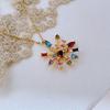 Colorful Zircon Fireworks Necklace - Niche Luxury Design