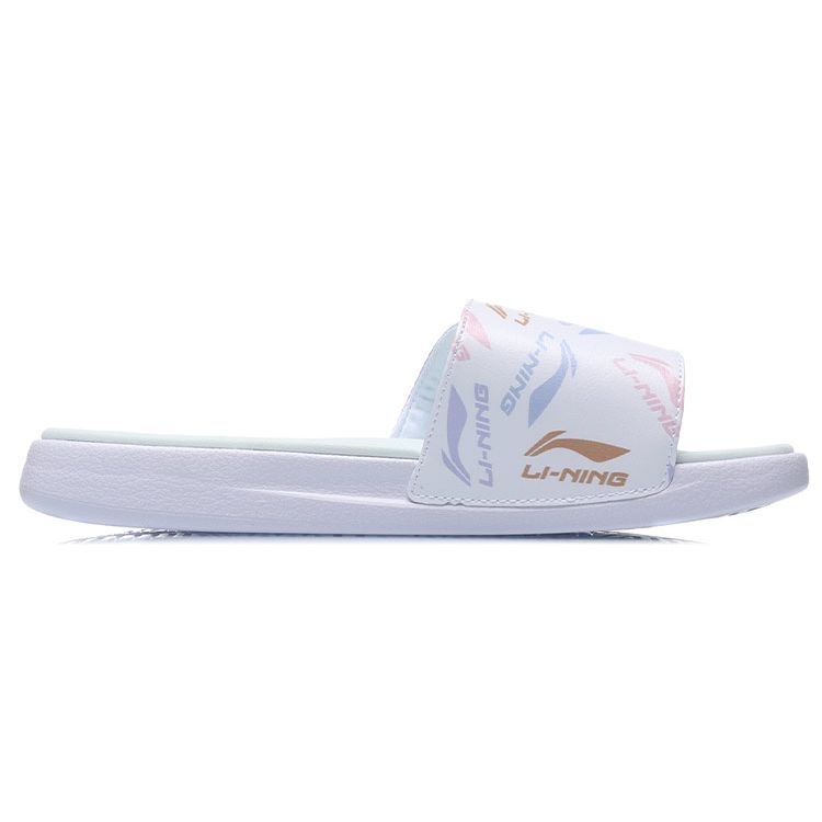 Li Ning Ln тапочки сандалии липучки женские белые AGAR010-1