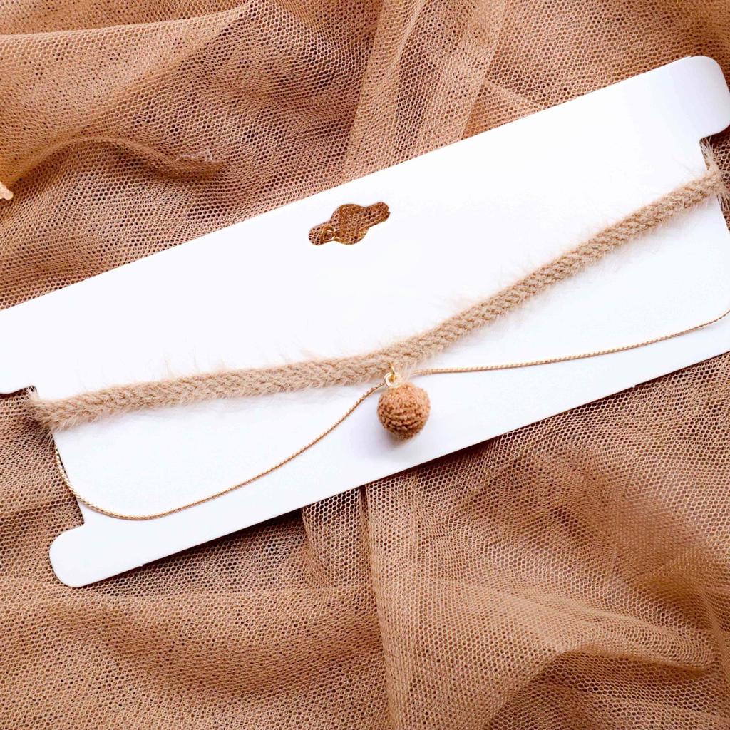 Ожерелье-чокер Harajuku Velvet Brown Four-Left Clover для женщин