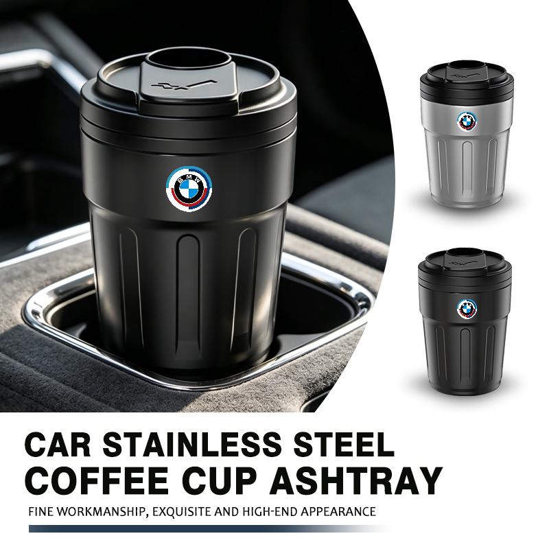 BEKV7 Universal Portable Car Stainless Steel Ashtray Cup Holder For BMW X3 X5 M5 M3 E46 E90 E60 F10 E39 F30 E36 G30 E87 E70