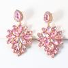 2022 New Products 16 Colors New Rhinestones Jewelry Statement Earrings Big Glass Drop Earrings for Women Fashion Accessories
