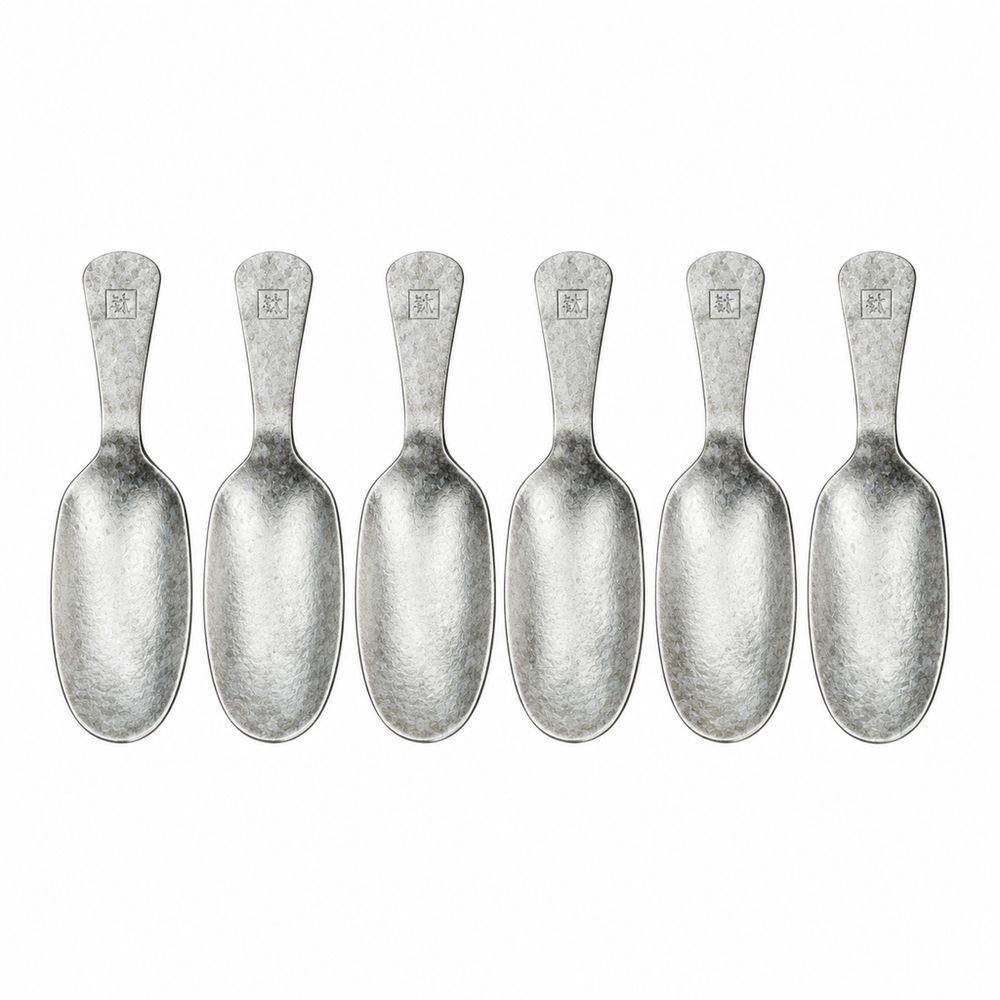 Silve Titanium Tea Spoon Hammered Texture Tea Shovel New Mini Tea Scoop for Tea Brewing