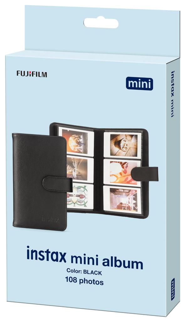 Альбом для фотографий Fujifilm INSTAX mini, Вмещает 108 фотографий, Совместим с INSTAX mini 99 и INSTAX mini 108, Черный