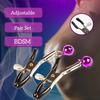 Nipple Clamps Breast Clips Metal Stimulator Purple Bells Rubber Couples Adult Sex Toys