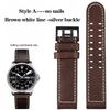 20 мм 22 мм Натуральная кожа с заклепками Ремешок для часов Для серии Hamilton Khaki H77616533 H70615733 Мужской ремешок для часов Браслет