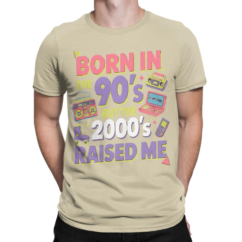 Born In The 80s Raised In The 90s TShirt Summer 100 Cotton TShirts For Unisex Fashion Custom Diy Tshirt ShortSleeve Y2k Tees