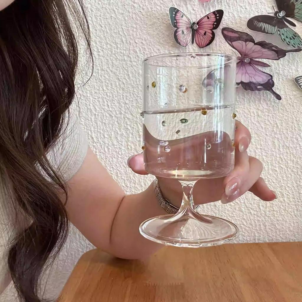 Высокий бокал-бабочка из боросиликатного стекла, однослойный универсальный бокал для шампанского, бокал для вина для девушек высокой ценности
