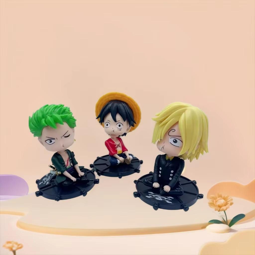 6 шт./комплект Фигурка Аниме One Piece Q-издание Луффи Зоро Нами ПВХ Милый Качающаяся Голова Коллекционная Модель Украшения Детские Игрушки Подарок