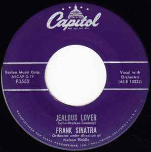 7-дюймовая пластинка Фрэнк Синатра - Jealous Lover / You Forgot All The F3552 CAPITOL 1956 США Джаз Б/у