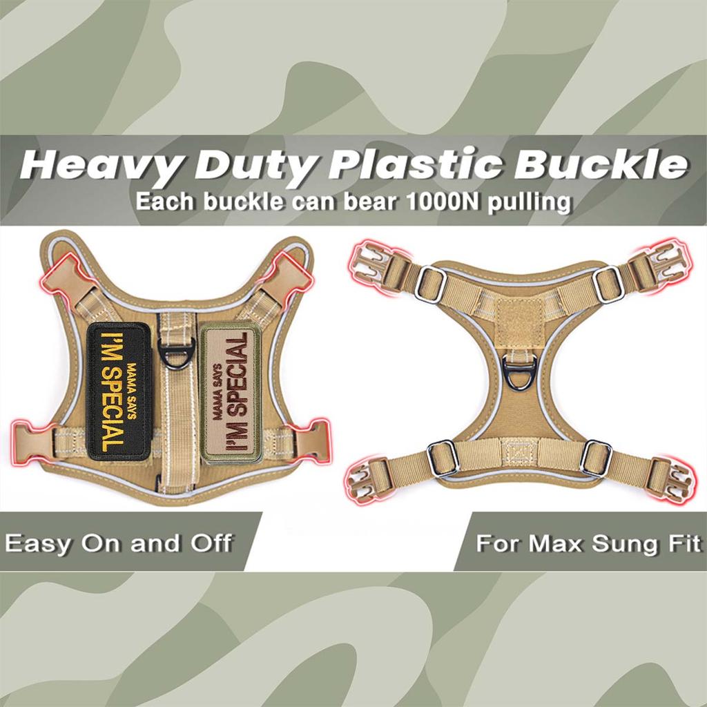 Тактическая шлейка для маленьких собак - жилет для служебных собак с вертикальной ручкой и светоотражающим жилетом для тренировок на открытом воздухе