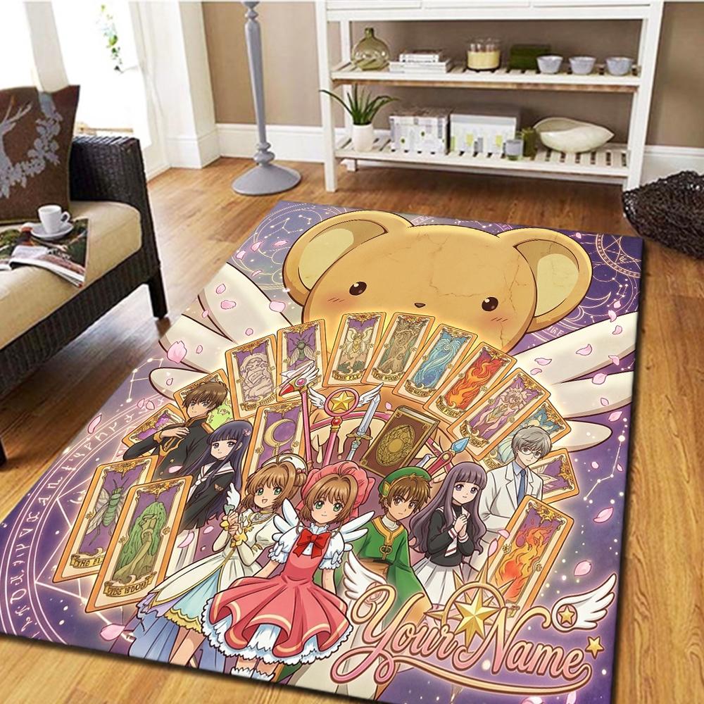 Name Custom Cardcaptor Sakura Carpet for Living Room Bedroom Home Decor Movie Style Play Floor Mat -HE7