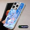 Holo Usada Pekora Silver Plating Magsafe Mobile Phone Case for iPhone 17 16 15 14 13 12 11 Air Pro Max Plus Colorful Cover