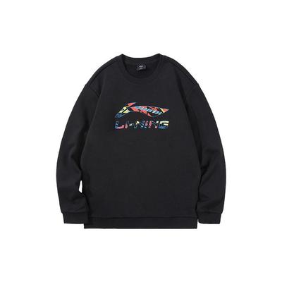 Li Ning Sports Lifestyle Series однотонный флисовый теплый свитер с логотипом для мужчин AWDTD87-1