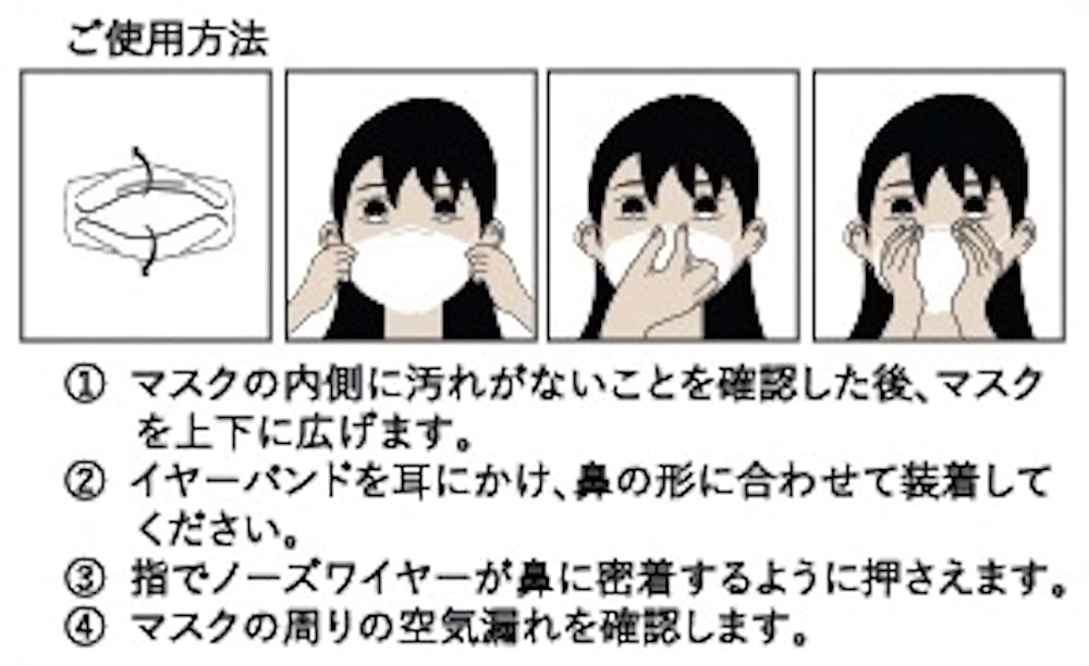 Mask Nonwoven Fabric Made In Japan 3D 3D BLUE OCEAN 3D Mask BLUE White 50 Pieces Pieces X 10 (5 Bags)