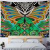 Психоделический гобелен с мандалой, геометрическое фрактальное искусство, настенный хиппи, богемный гобелен для украшения дома, гобелен для йоги, наматрасники
